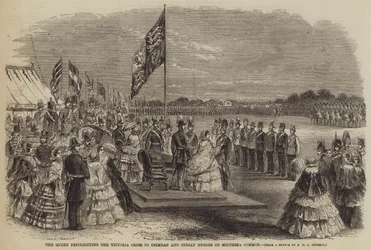The Queen Distributing the Victoria Cross to Crimean and Indian Heroes on Southsea Common